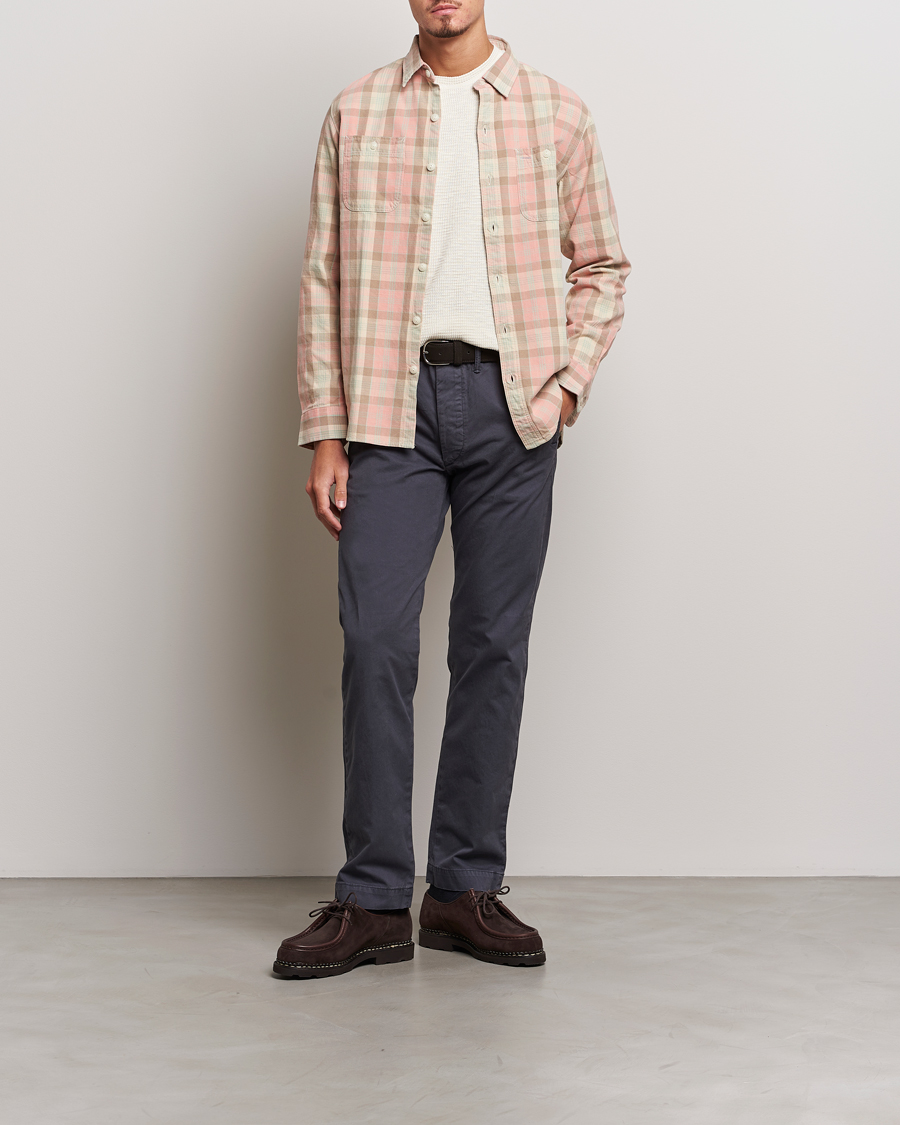 RRL Farrell Double Pocket Shirt Pink Multi bei Care of Carl