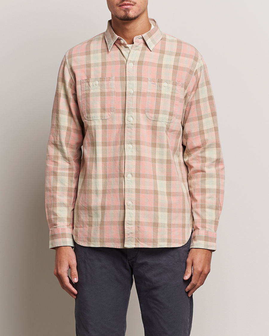 Herren | RRL | RRL | Farrell Double Pocket Shirt Pink Multi