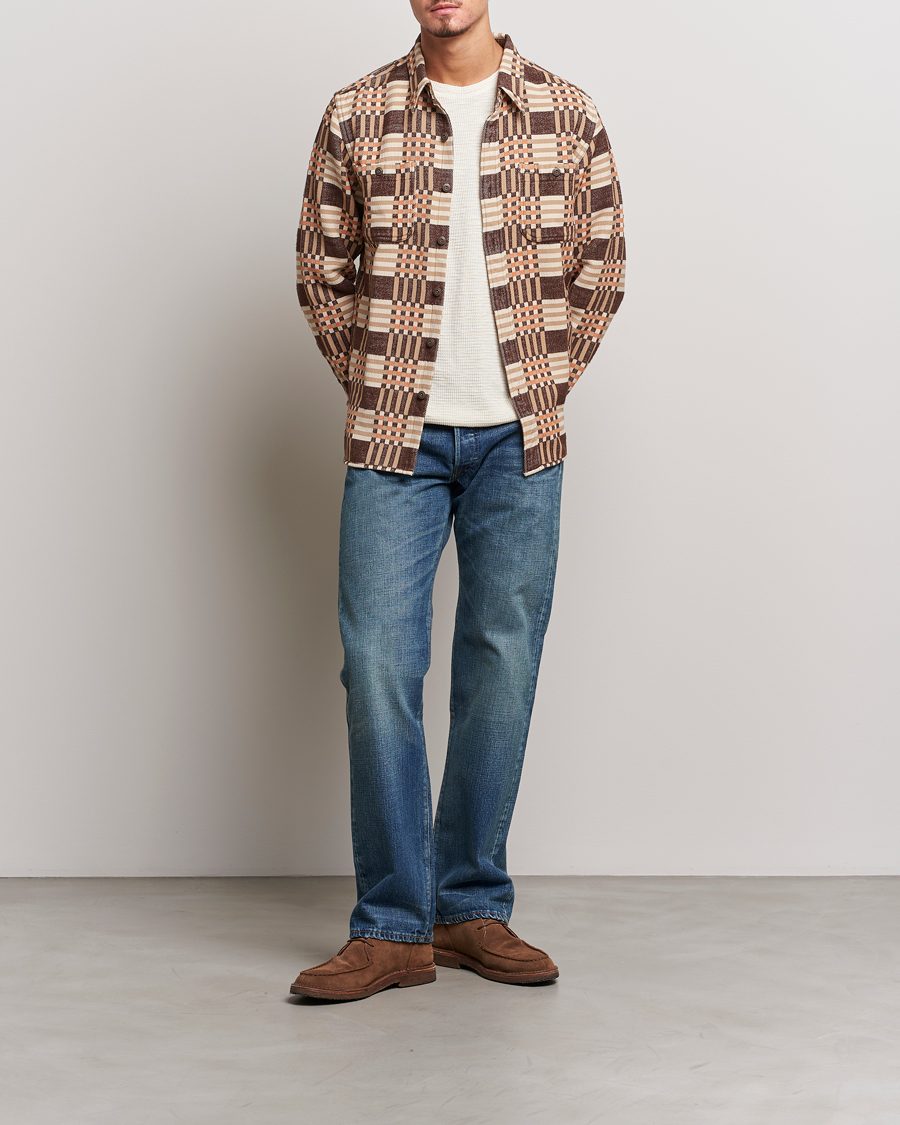 Herren | Hemden | RRL | Cody Brushed Flannel Overshirt Brown Check