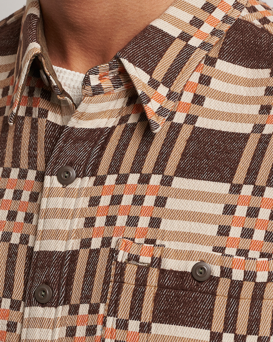 Herren | Hemden | RRL | Cody Brushed Flannel Overshirt Brown Check