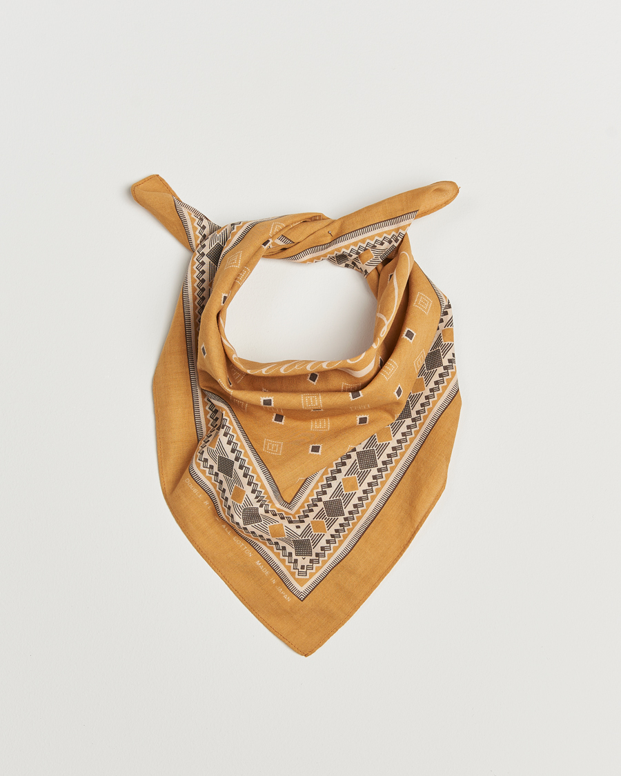 Herren | RRL Diamond Printed Bandana Golden Tan | RRL | Diamond Printed Bandana Golden Tan