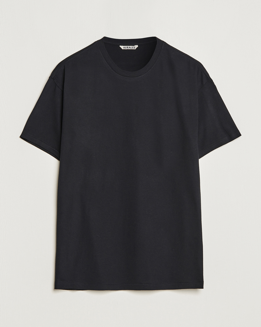 Herren | Luxury Brands | Auralee | Seamless Crewneck T-Shirt Black