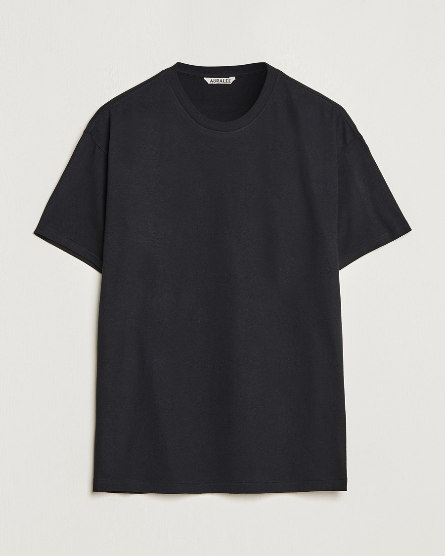 Herren | T-Shirts | Auralee | Seamless Crew Neck T-Shirt Black
