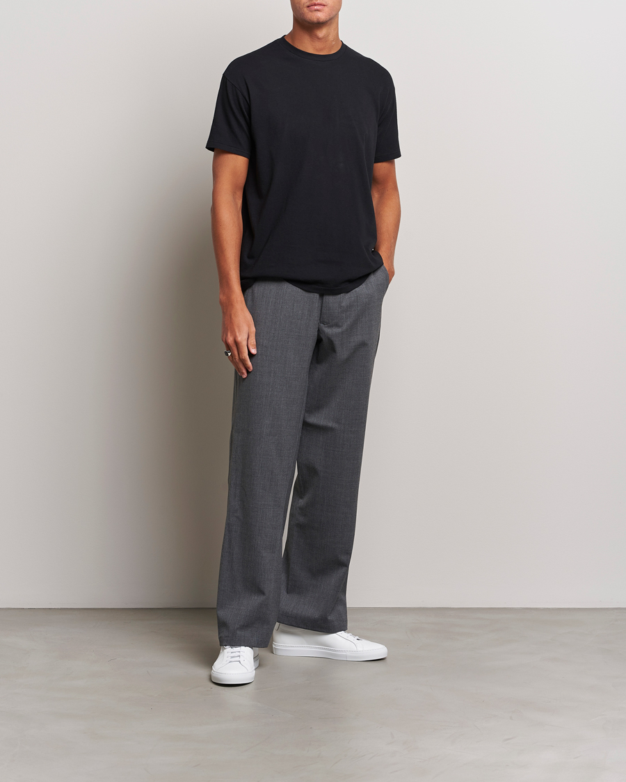 Herren | T-Shirts | Auralee | Seamless Crew Neck T-Shirt Black