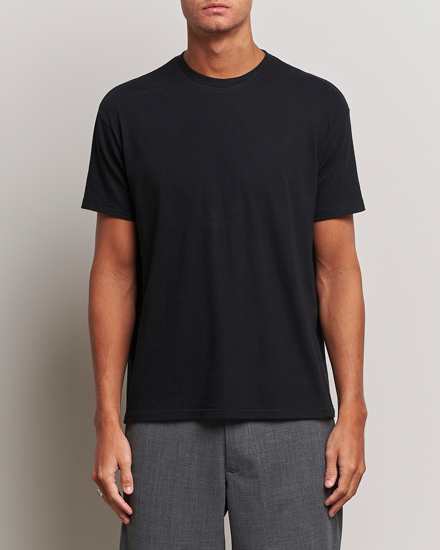 Herren | T-Shirts | Auralee | Seamless Crew Neck T-Shirt Black