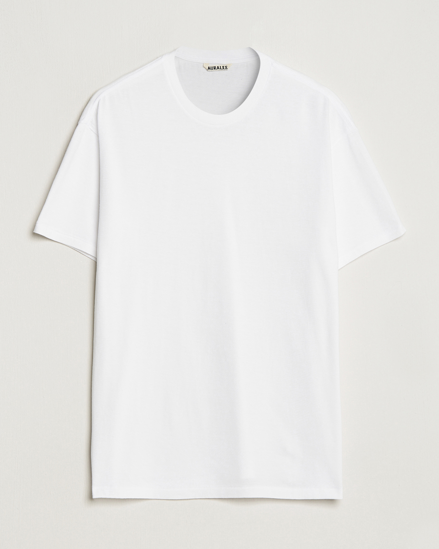 Herren | Luxury Brands | Auralee | Seamless Crewneck T-Shirt White