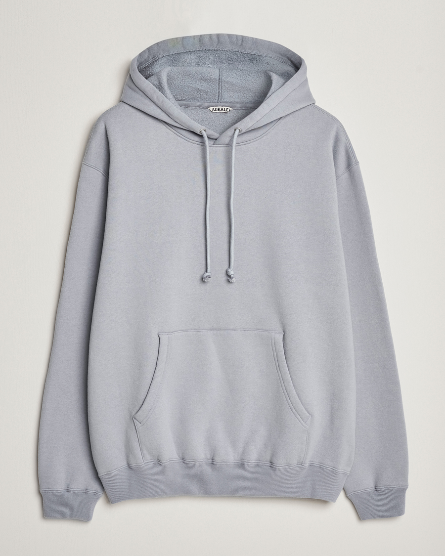 Herren | Pullover | Auralee | Smooth Soft Sweat Hoodie Blue Gray