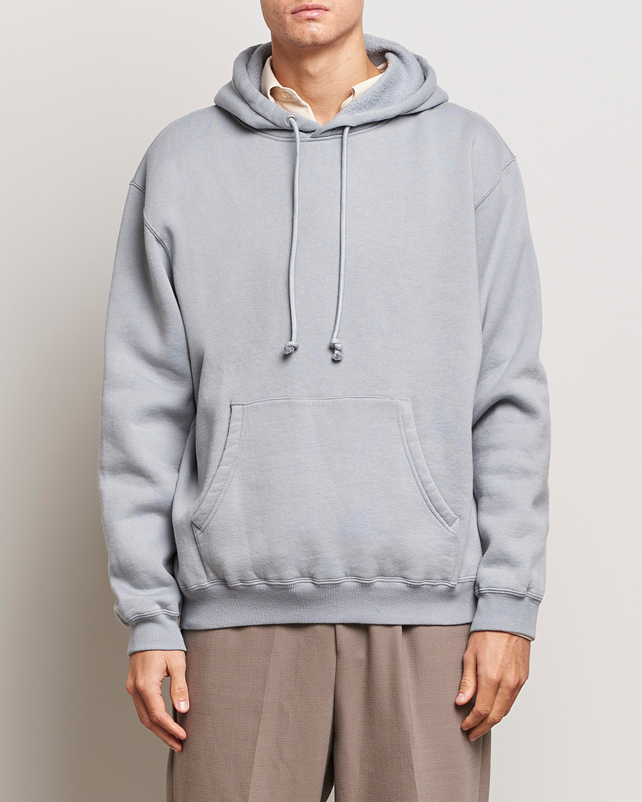 Herren |  | Auralee | Smooth Soft Sweat Hoodie Blue Gray