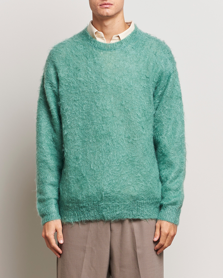 Herren |  | Auralee | Brushed Mohair Pullover Jade Green