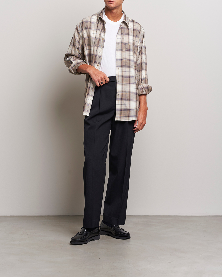 Herren | Hemden | Auralee | Super Light Wool Shirt Brown Check