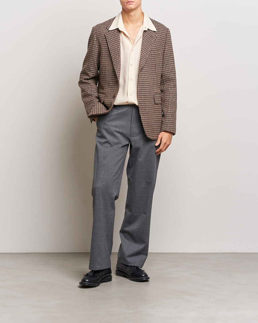 Herren | Sakkos | Auralee | Houndstooth Wool Blazer Brown