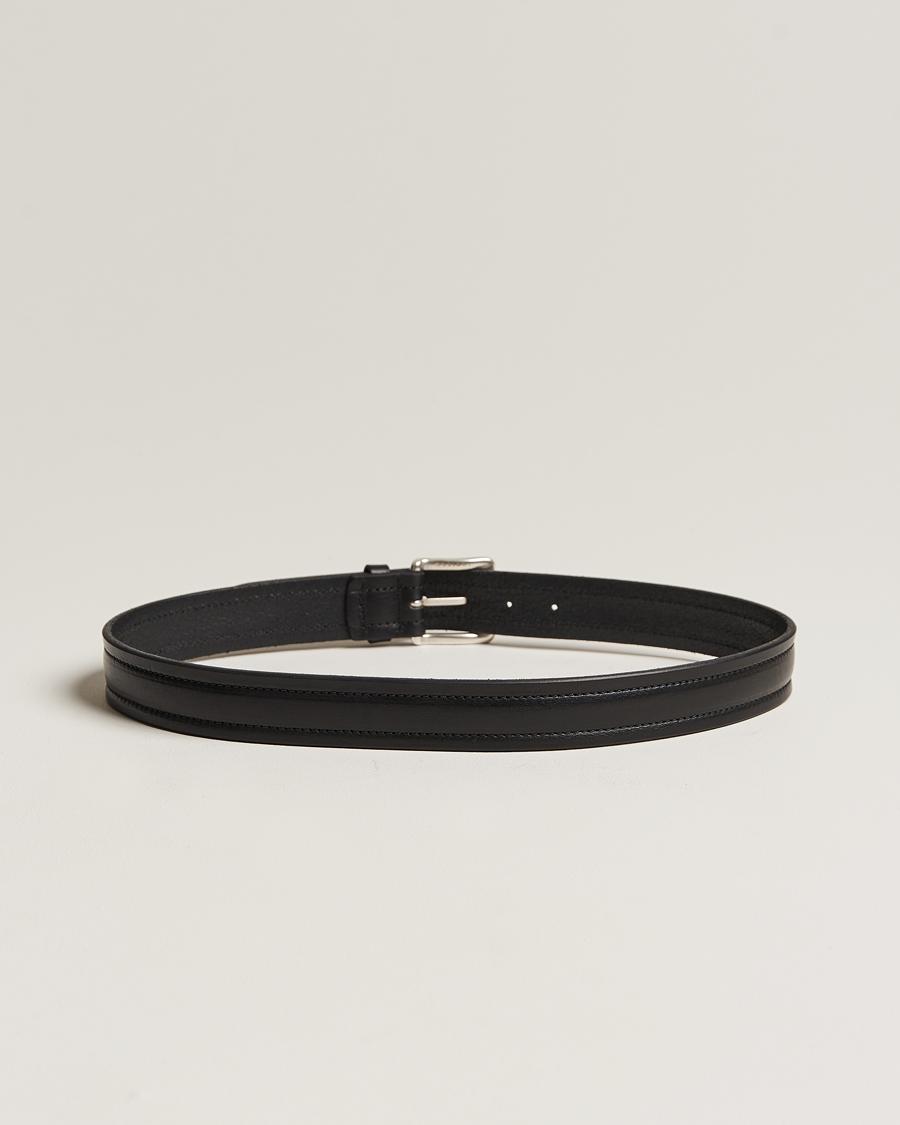 Herren | Orciani | Orciani | Vachetta Stitched Belt 3,5 cm Black