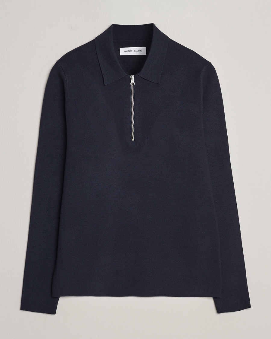 Herren | Pullover | Samsøe Samsøe | Guna Half Zip Sky Captain