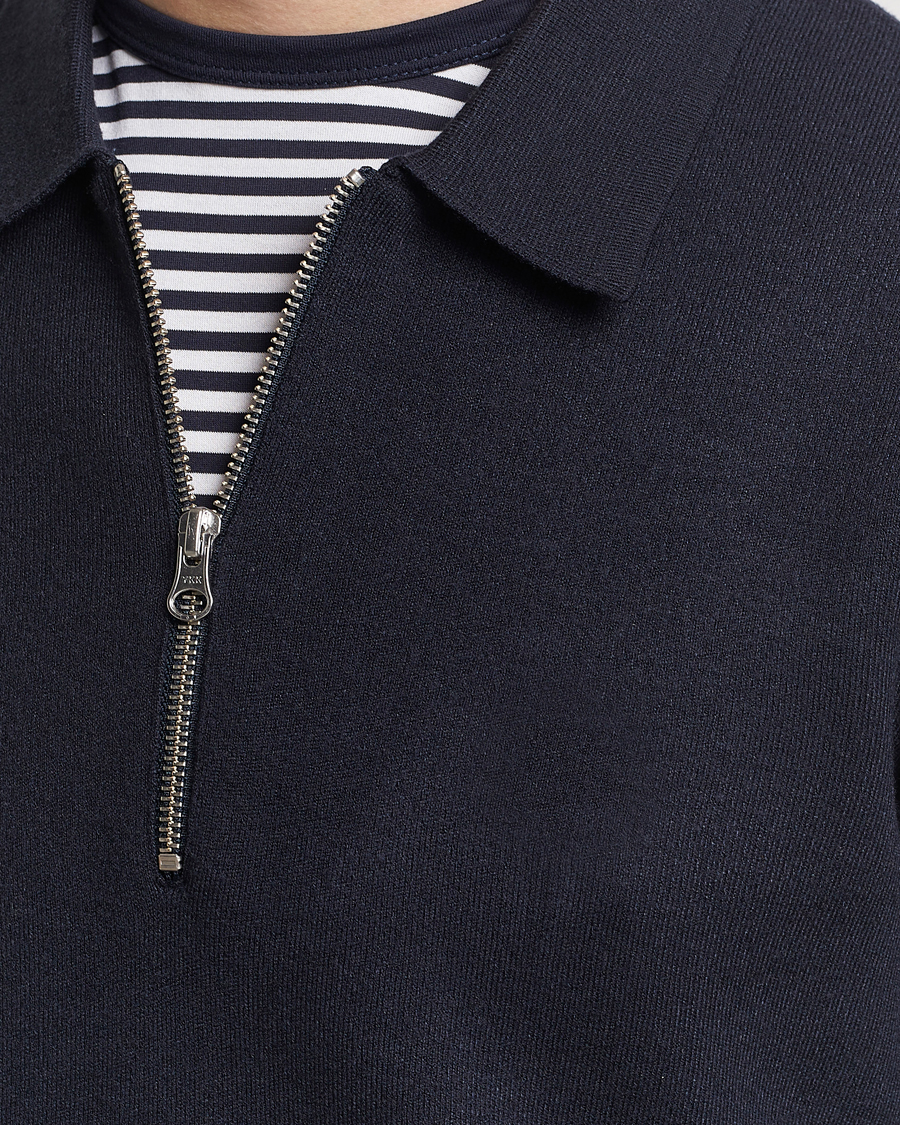 Herren | Pullover | Samsøe Samsøe | Guna Half Zip Sky Captain