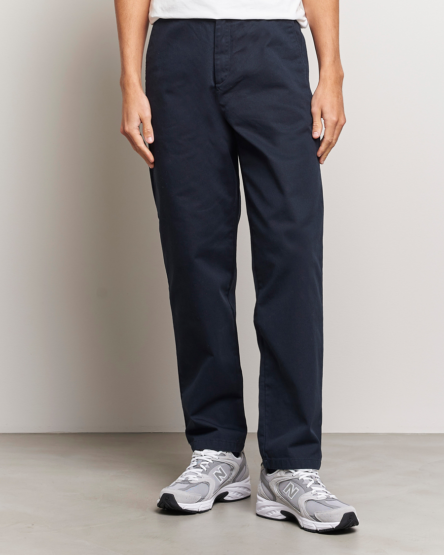 Herren | Samsøe Samsøe | Samsøe Samsøe | Johnny Cotton Trousers Salute Navy