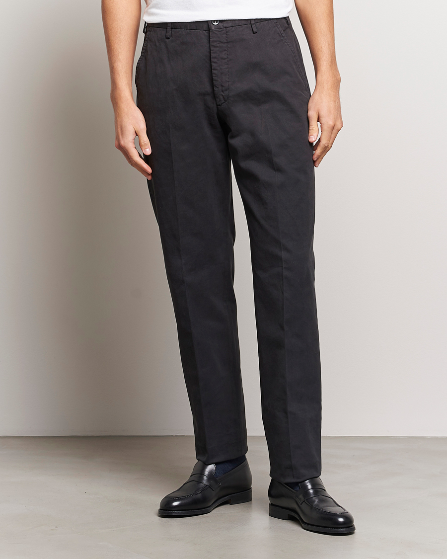 Herren | Chinos | Incotex | Straight Fit Cotton Chinos Black