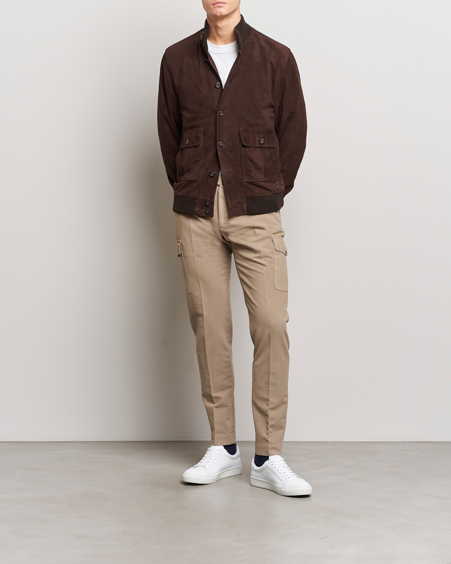 Herren | Hosen | Incotex | Slim Fit Cotton Cargo Pocket Trousers Beige