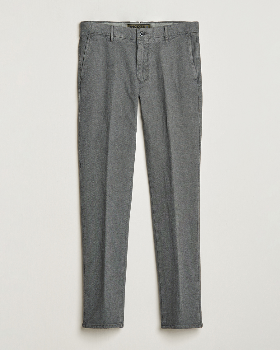 Herren | | Incotex | Slim Fit Overdyed Microstructure Slacks Dark Grey