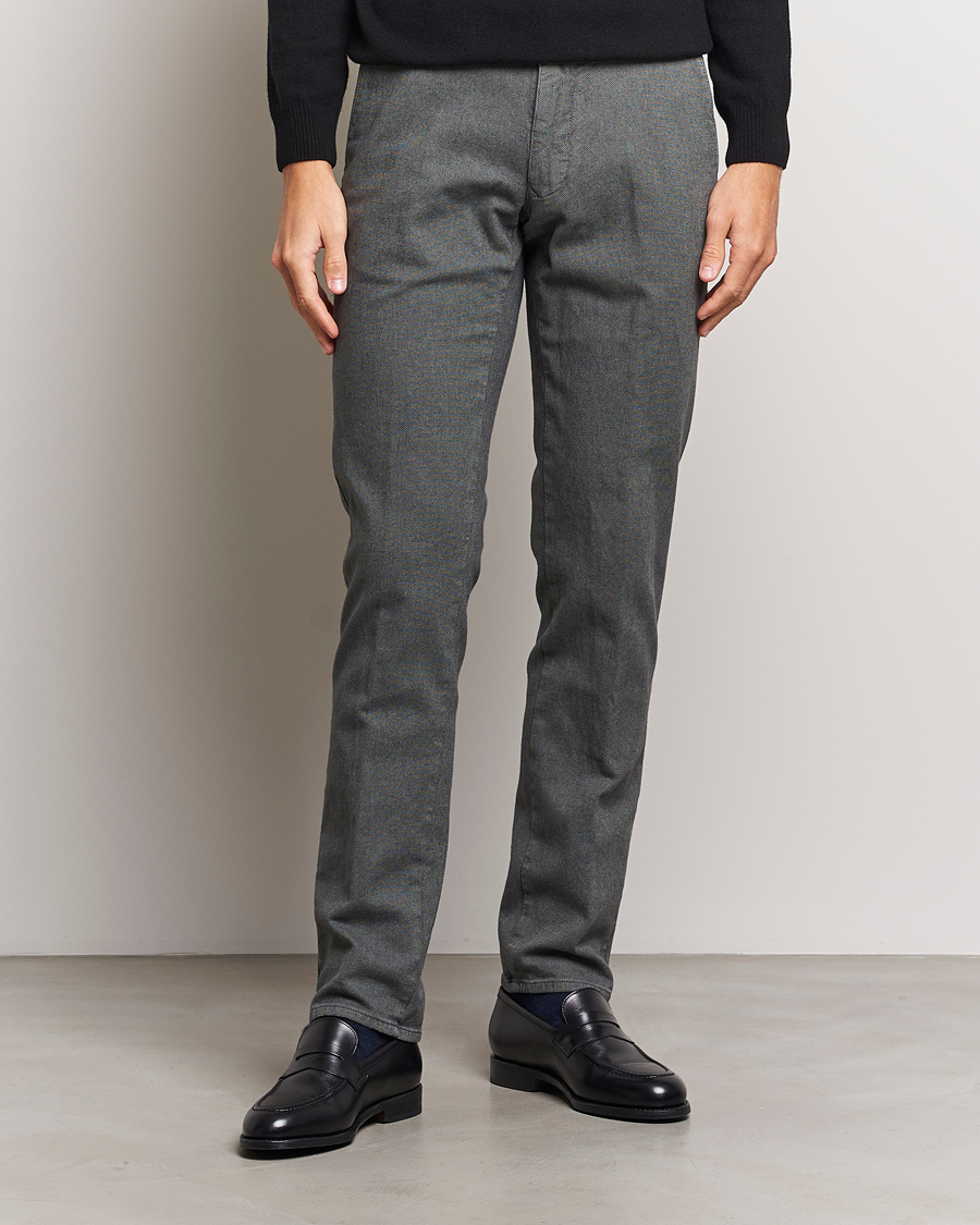 Herren | | Incotex | Slim Fit Overdyed Microstructure Slacks Dark Grey