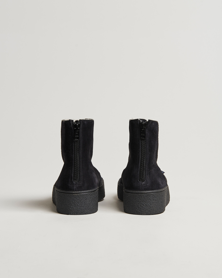 Herren | Boots | Sanders | Sherling Lined Suede Curling Boot Black