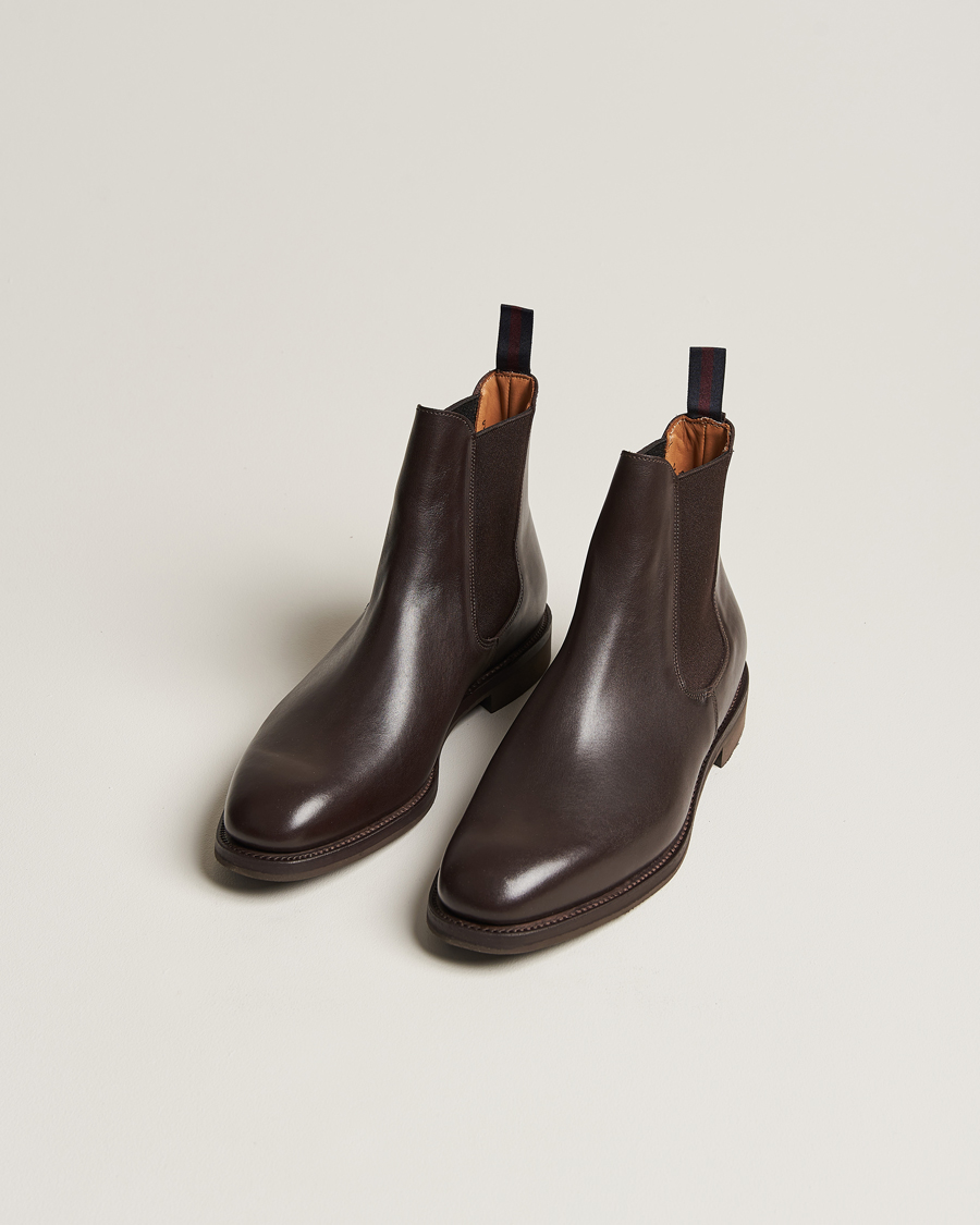 Herren | Chelsea-Boots | Sanders | Liam Chelsea Boot Dark Brown Calf