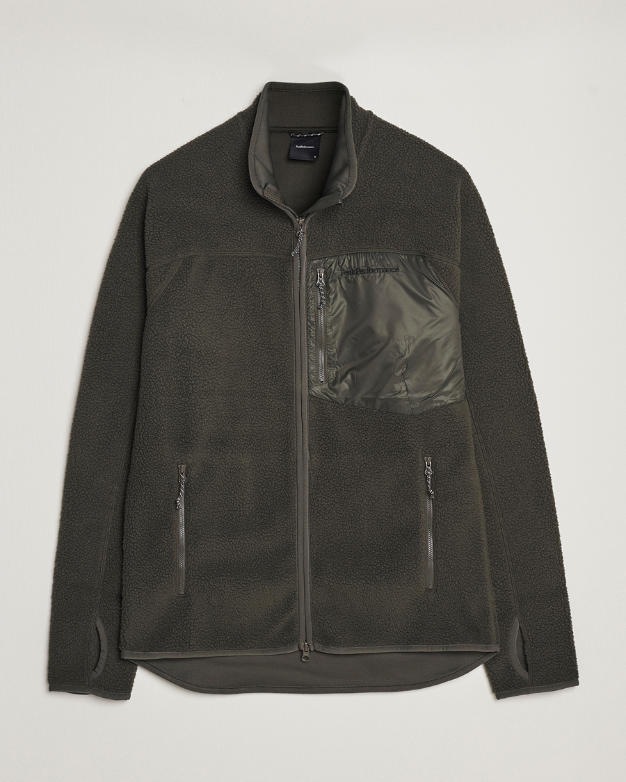 Herren | | Peak Performance | Pile Full Zip Olive Extreme