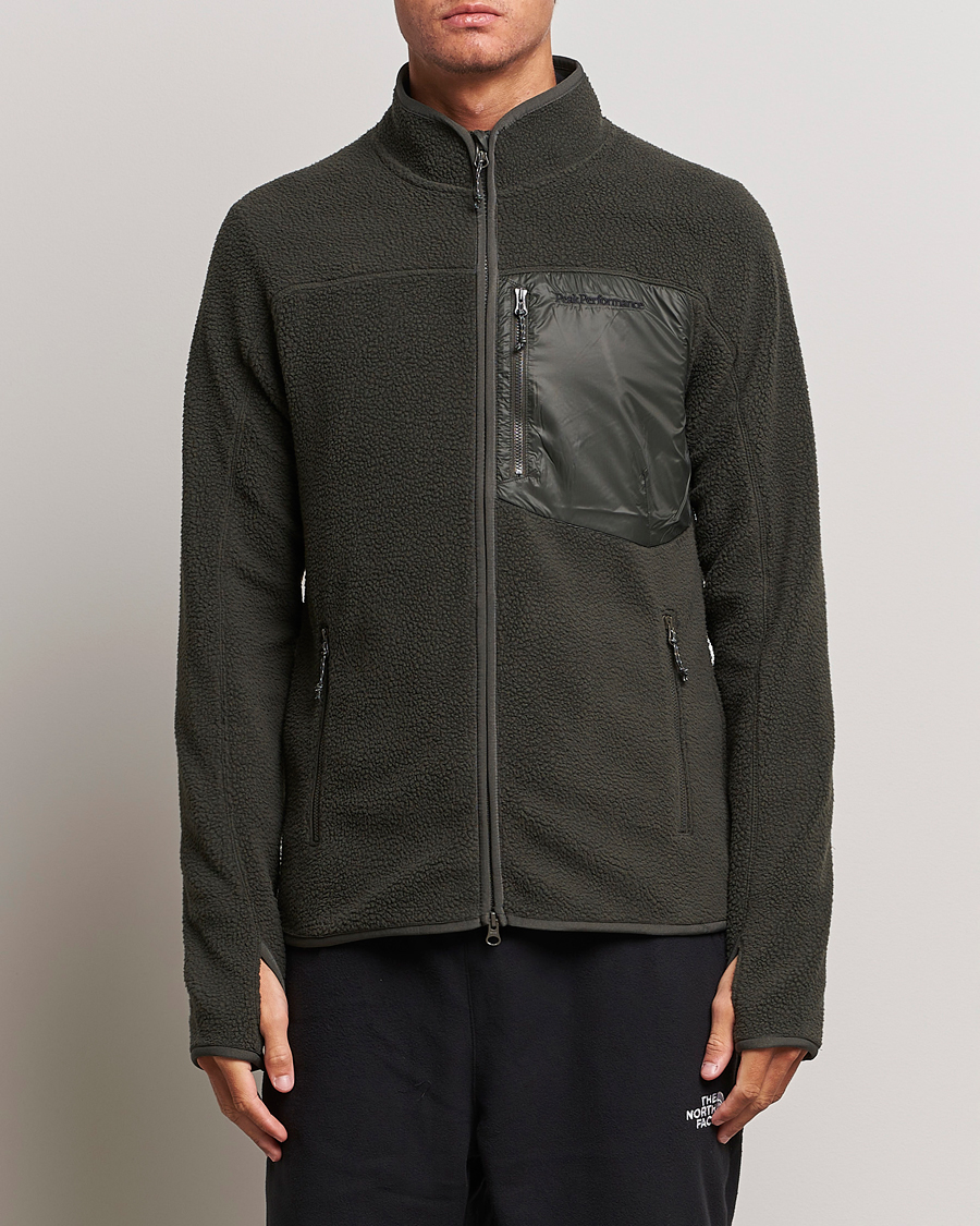 Herren | | Peak Performance | Pile Full Zip Olive Extreme