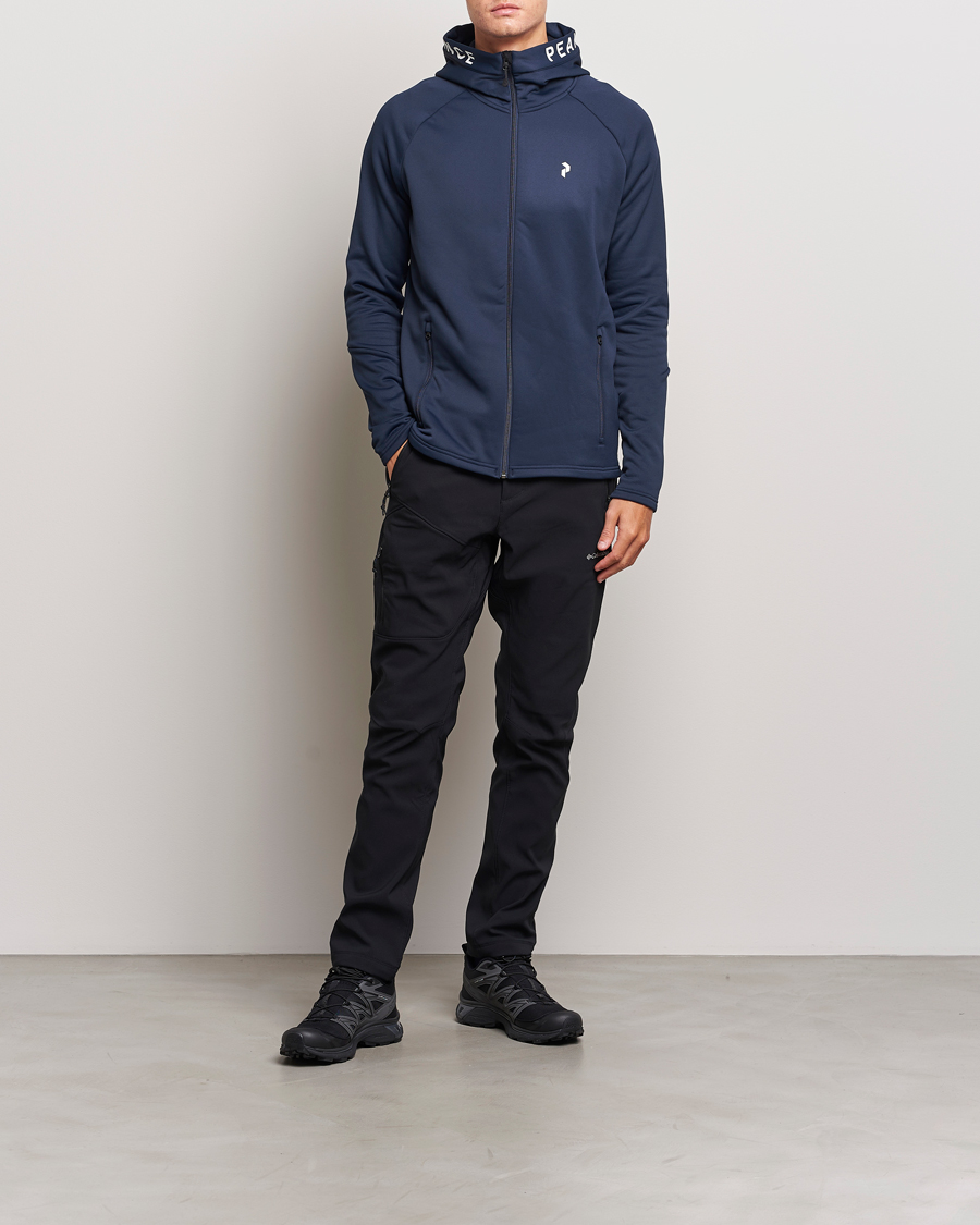 Herren | Pullover | Peak Performance | Rider Hooded Full Zip Blue Shadow
