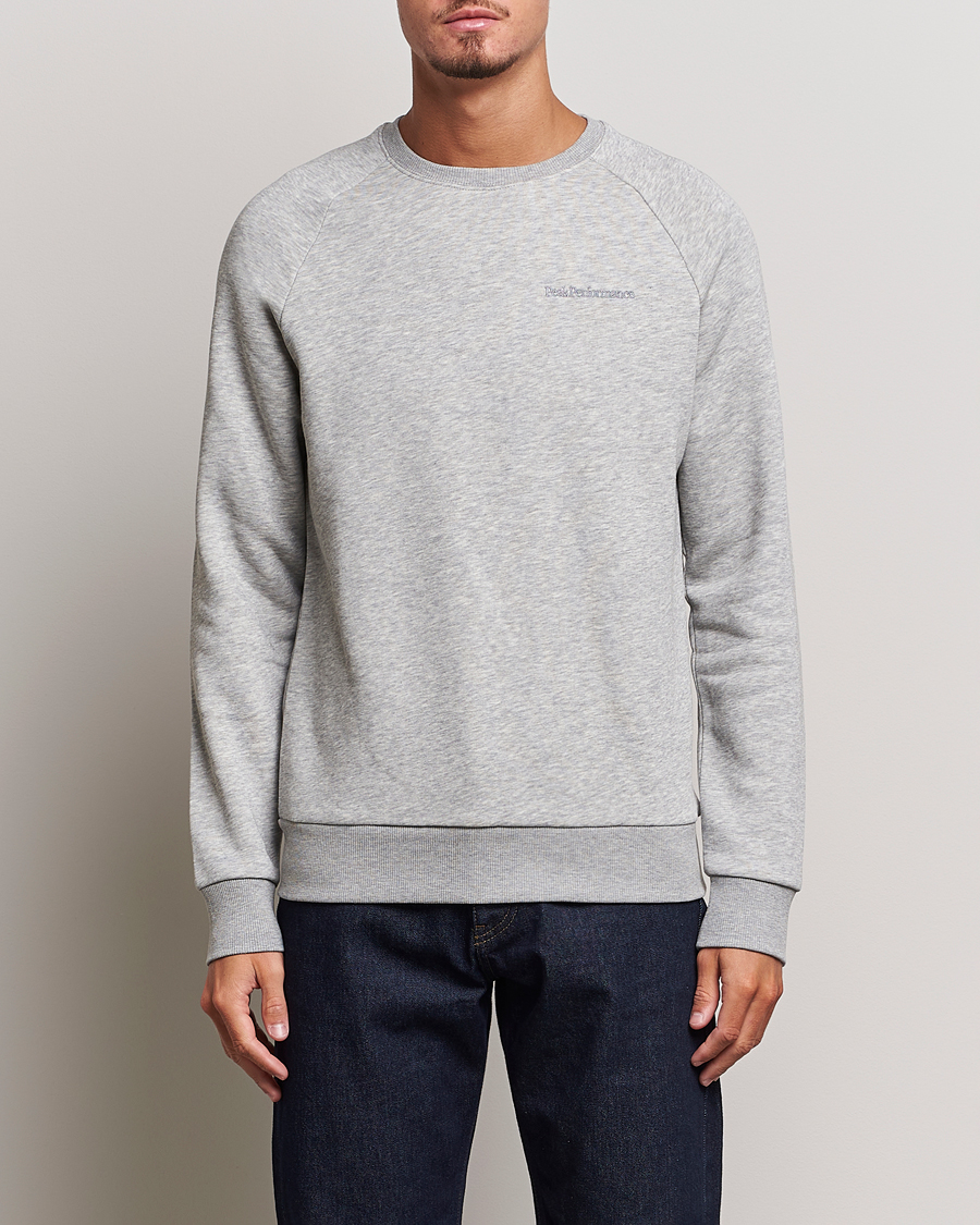 Herren | Pullover | Peak Performance | Original Logo Crew Neck Sweatshirt Grey Melange