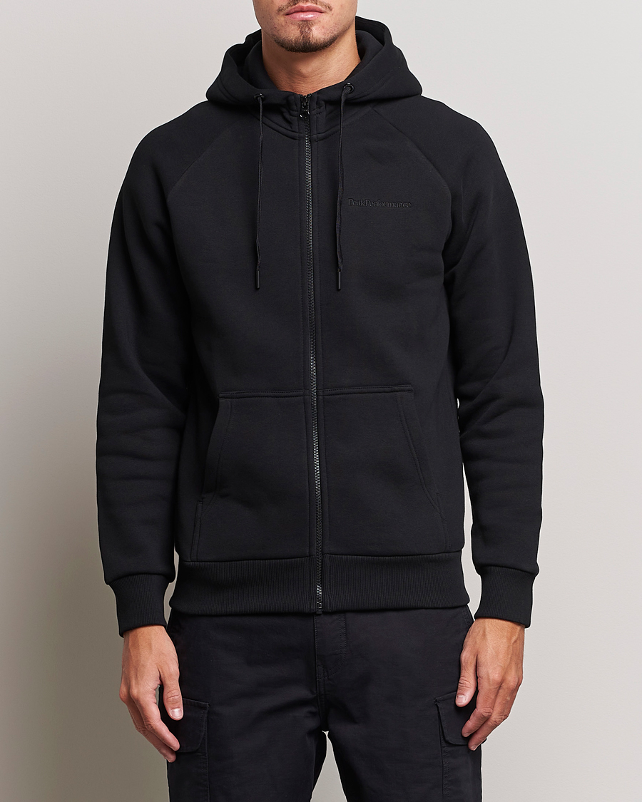 Herren |  | Peak Performance | Original Logo Full Zip Hoodie Black