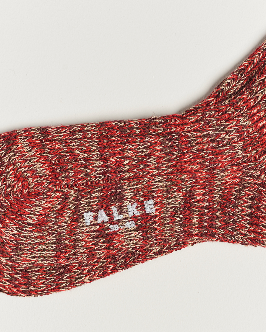 Herr |  | Falke | Brooklyn Cotton Sock Red Flesh