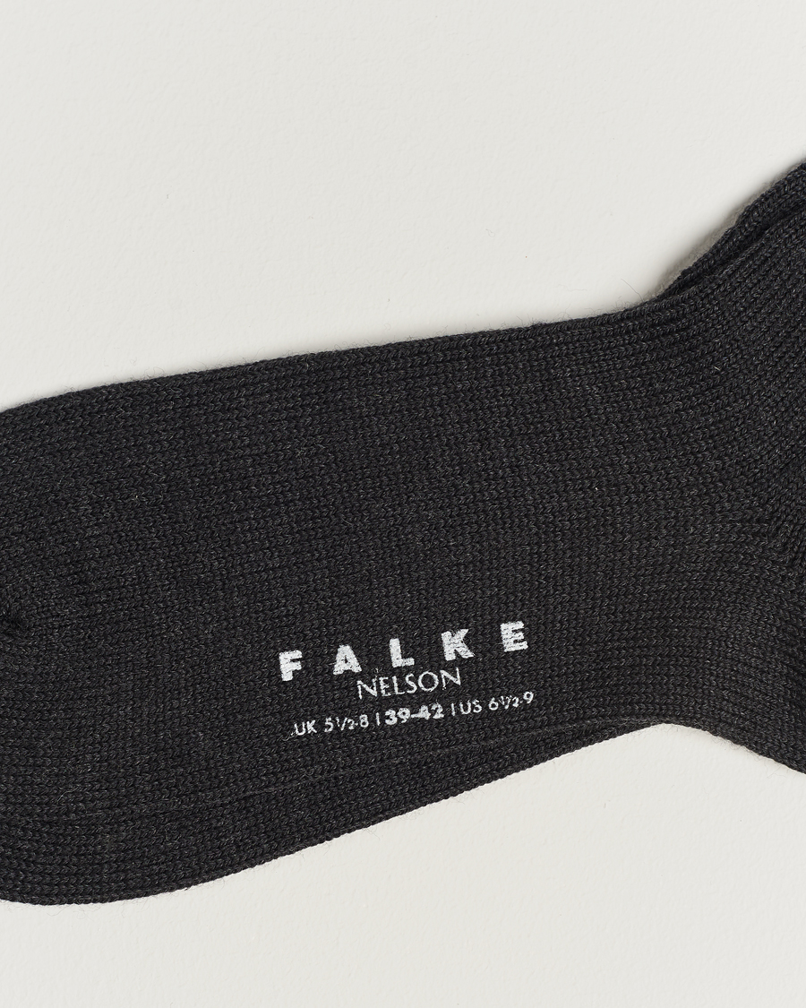 Herren | Socken | Falke | Nelson Wool Boot Sock Anthracite Melange