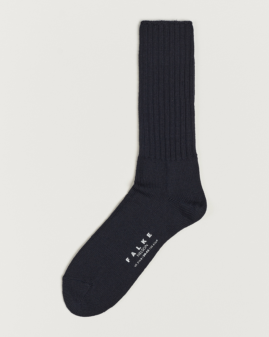 Herren | Unterwäsche | Falke | Nelson Wool Boot Sock Dark Navy
