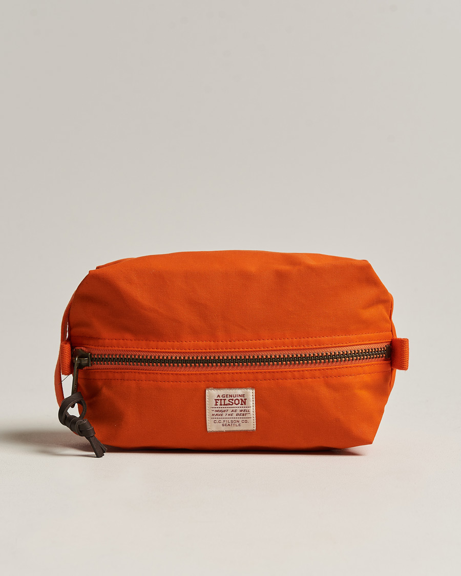 Herren | Filson Tin Cloth Travel Kit Flame | Filson | Tin Cloth Travel Kit Flame