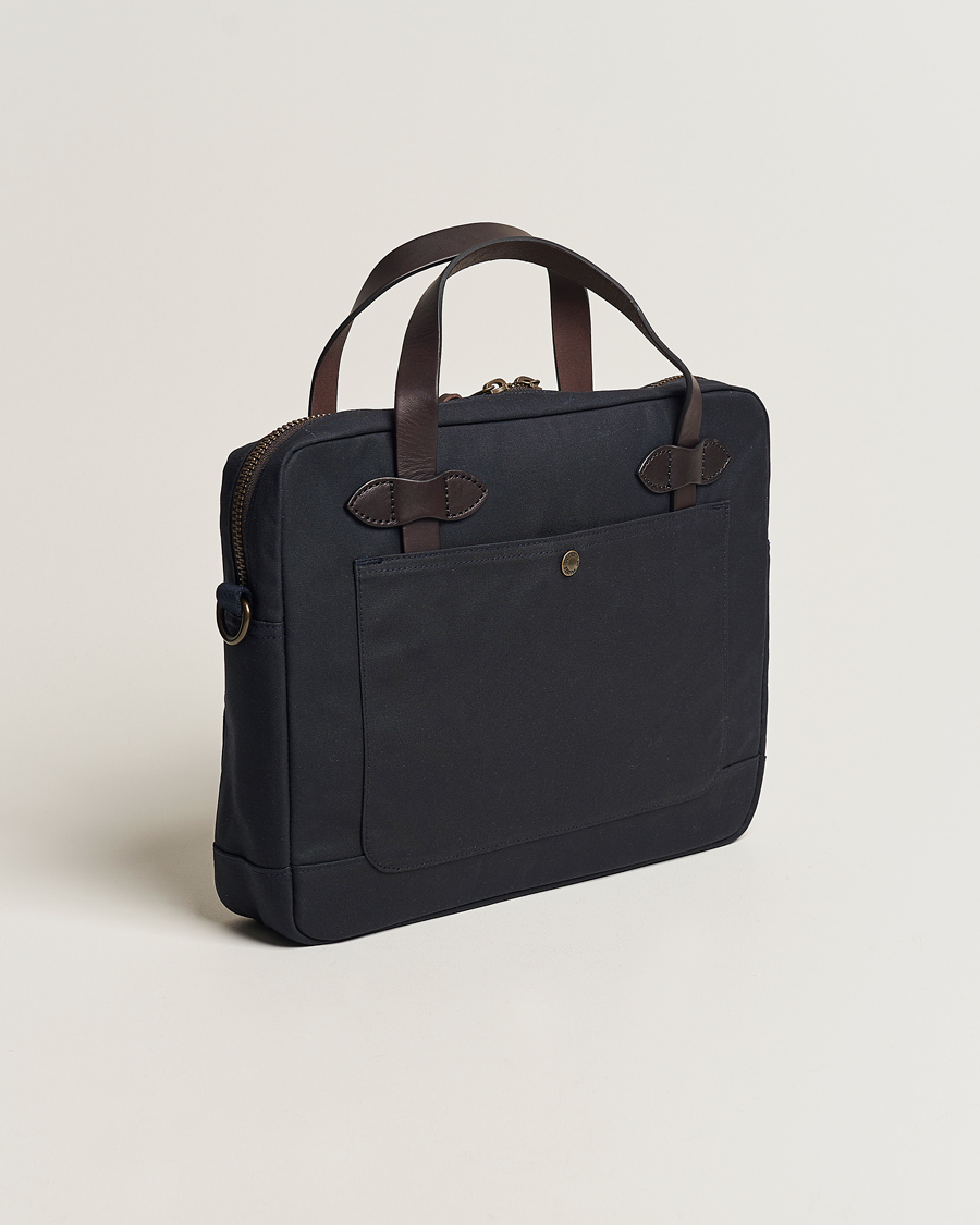 Men |  | Filson | Tin Cloth Compact Briefcase Navy