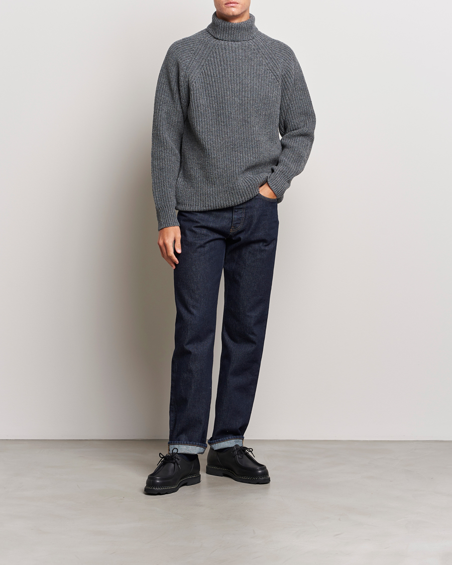 Herren | Pullover | Filson | Bristol Wool Rollneck Heather Grey