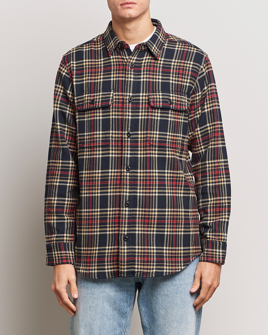 Herren | Hemden | Filson | Vintage Flannel Work Shirt Navy/Ivory Red