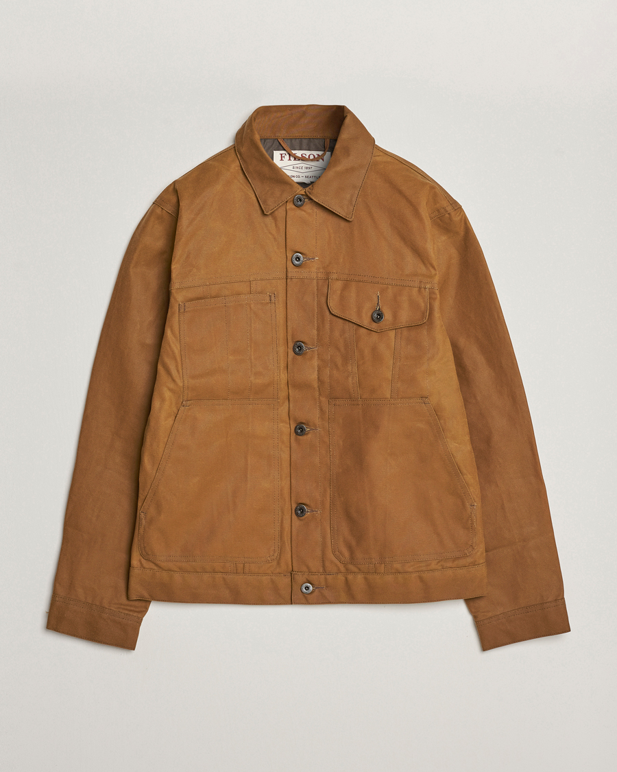 Herren | Jacken | Filson | Tin Cloth Short Lined Cruiser Dark Tan