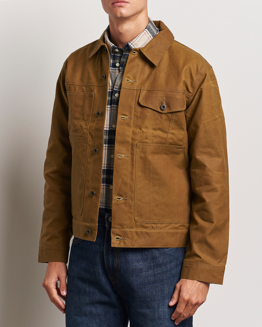 Herren | Jacken | Filson | Short Lined Tin Cloth Cruiser Dark Tan