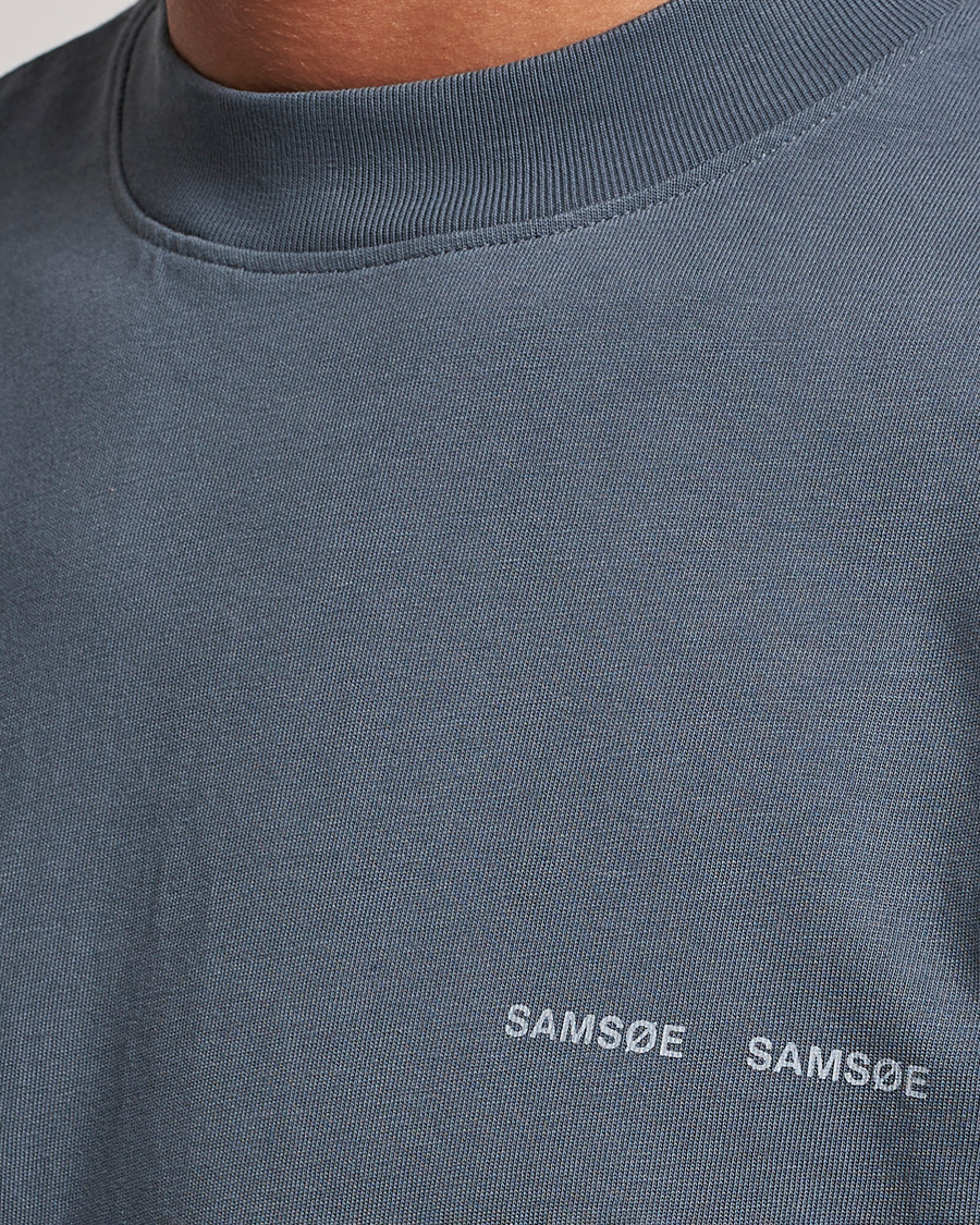 Herren | T-Shirts | Samsøe Samsøe | Samsøe & Samsøe Norsbro Crew Neck T-Shirt Stormy Weather