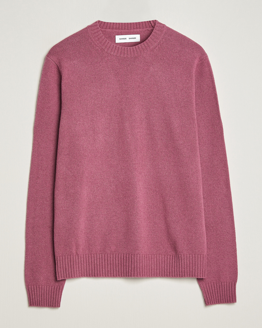 Herren | Pullover | Samsøe Samsøe | Syllie Wool Crew Neck Tulipwood