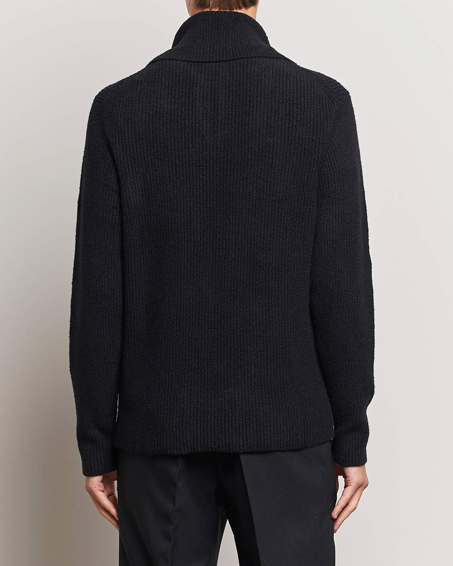 Herren | Pullover | Samsøe Samsøe | Samsøe & Samsøe Alts Heavy Knitted Half Zip Black
