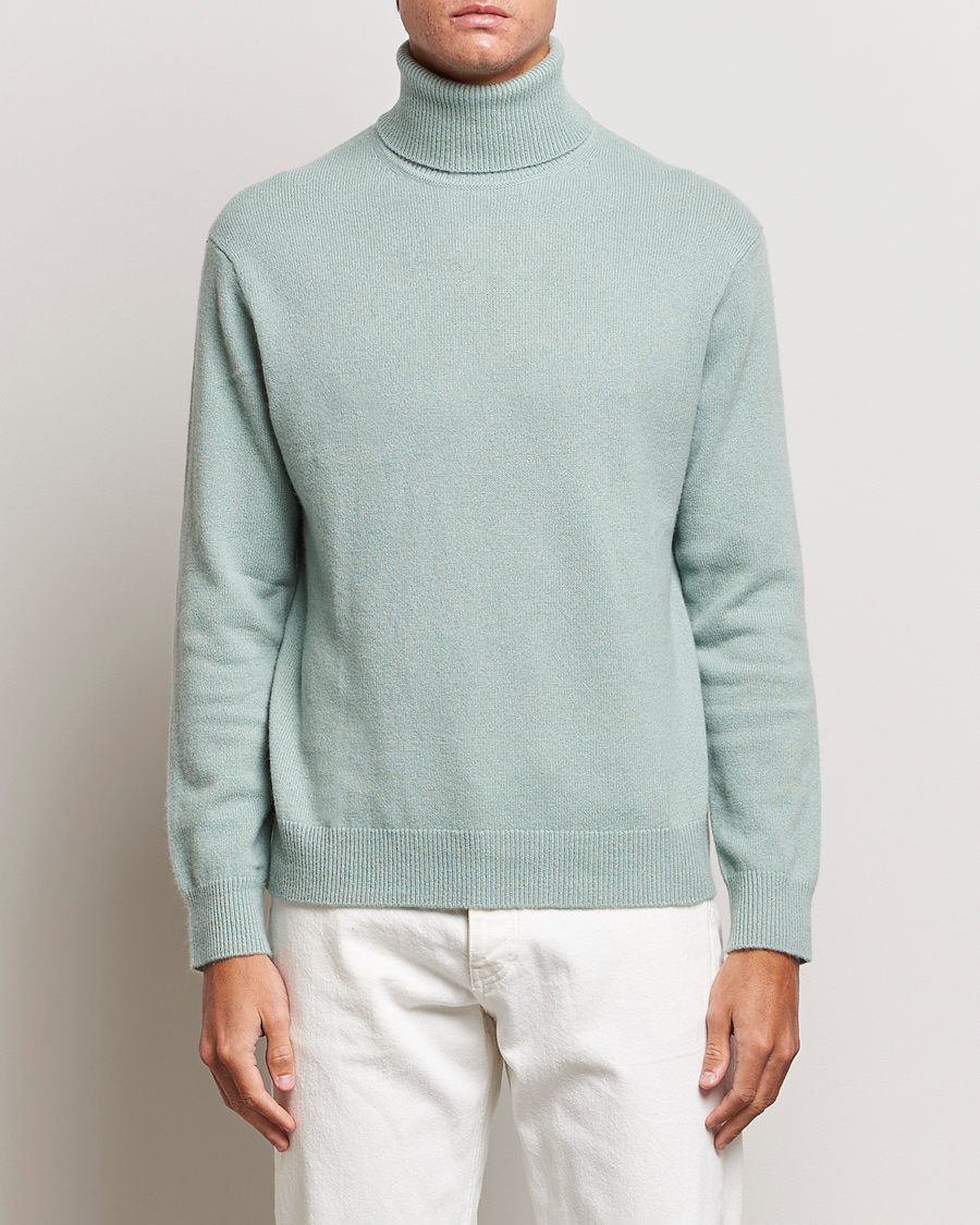 Herren | Samsøe & Samsøe | Samsøe & Samsøe | Viktor Wool Knitted Rollneck Iceberg Green