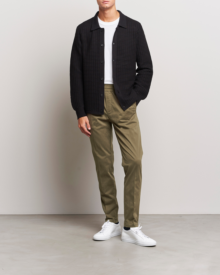 Herren | Pullover | Samsøe Samsøe | Samsøe & Samsøe Jules Waffle Knitted Cardigan Black