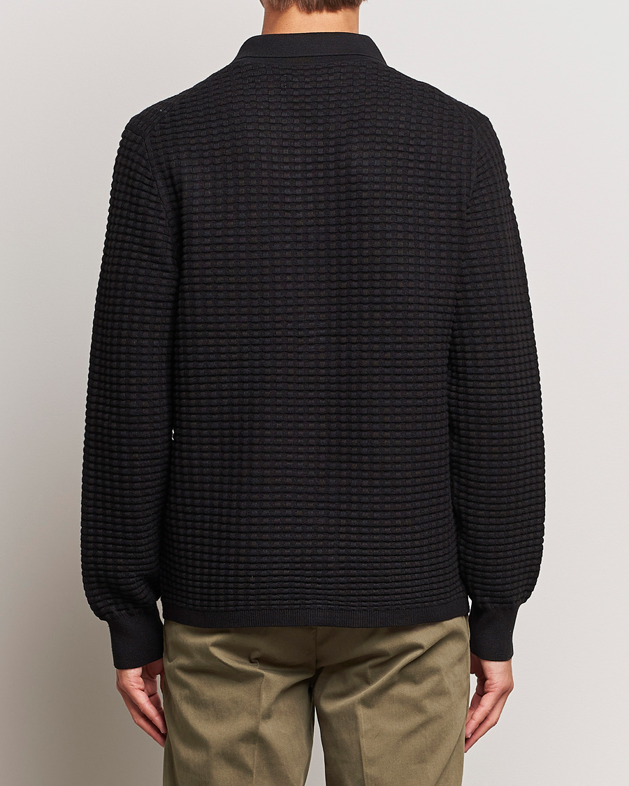 Herren | Pullover | Samsøe Samsøe | Samsøe & Samsøe Jules Waffle Knitted Cardigan Black
