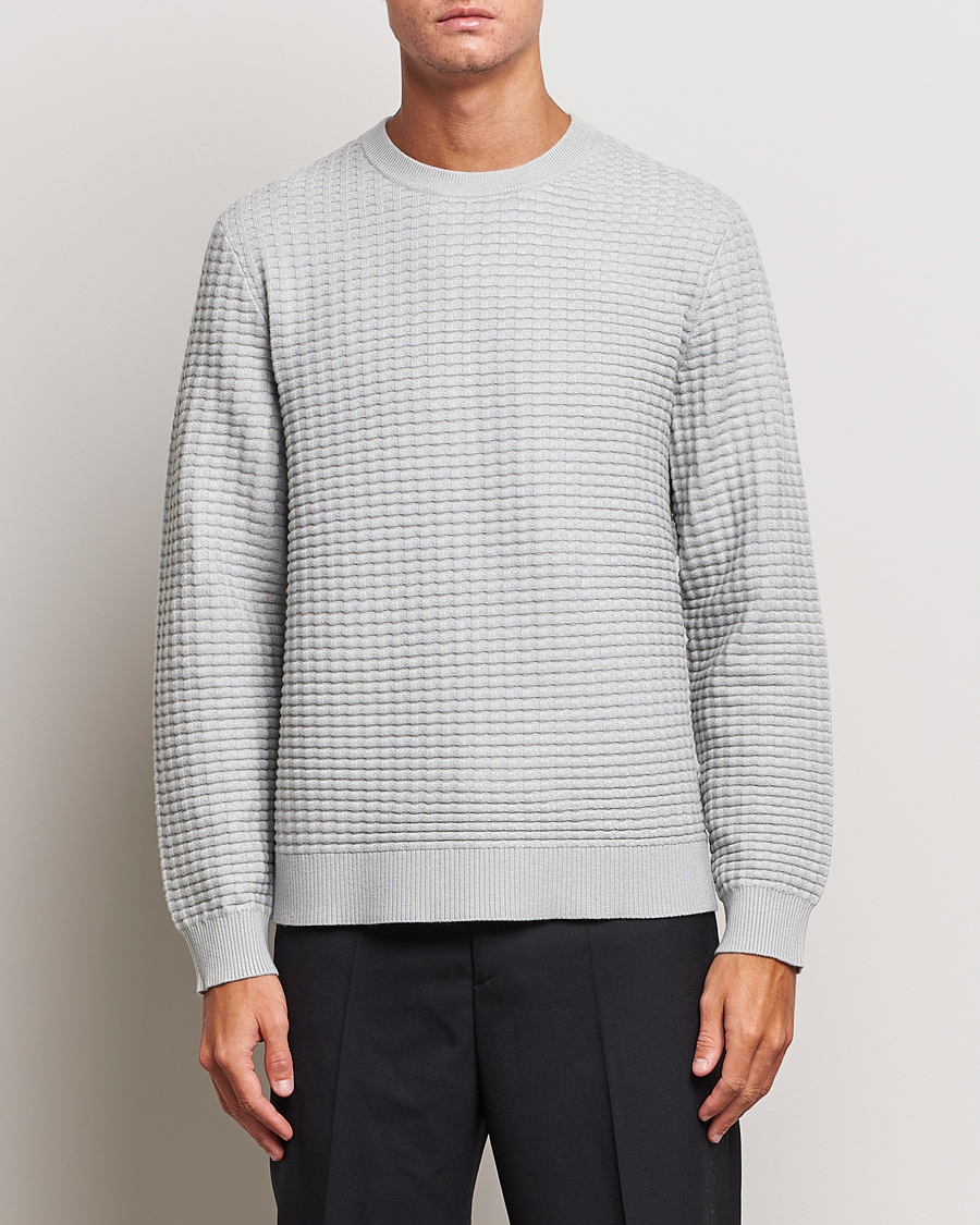 Herren |  | Samsøe & Samsøe | Jules Waffle Knitted Crew Neck High Rise Grey