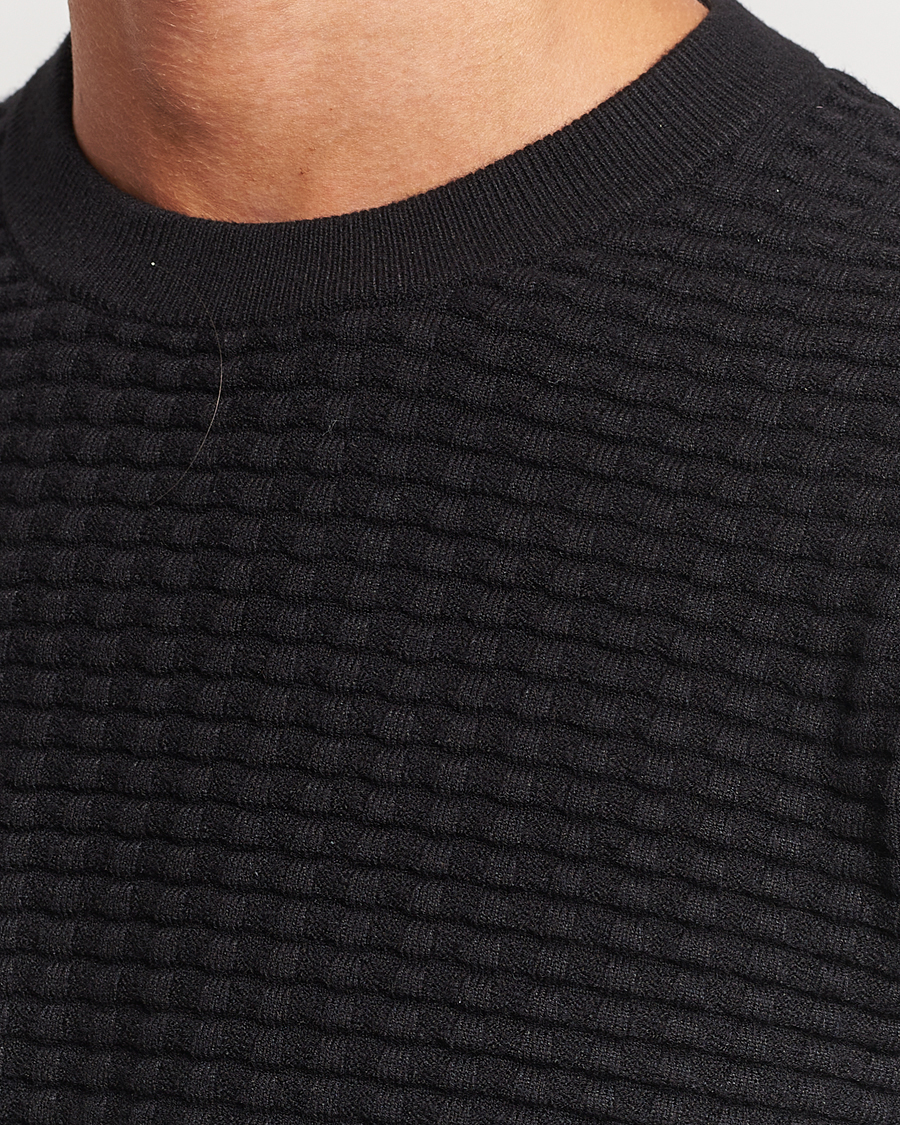 Herren | Pullover | Samsøe Samsøe | Samsøe & Samsøe Jules Waffle Knitted Crew Neck Black