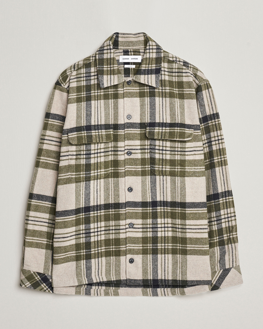 Herren | Hemden | Samsøe Samsøe | Samsøe & Samsøe Castor Checked Overshirt Sphagnum Multi