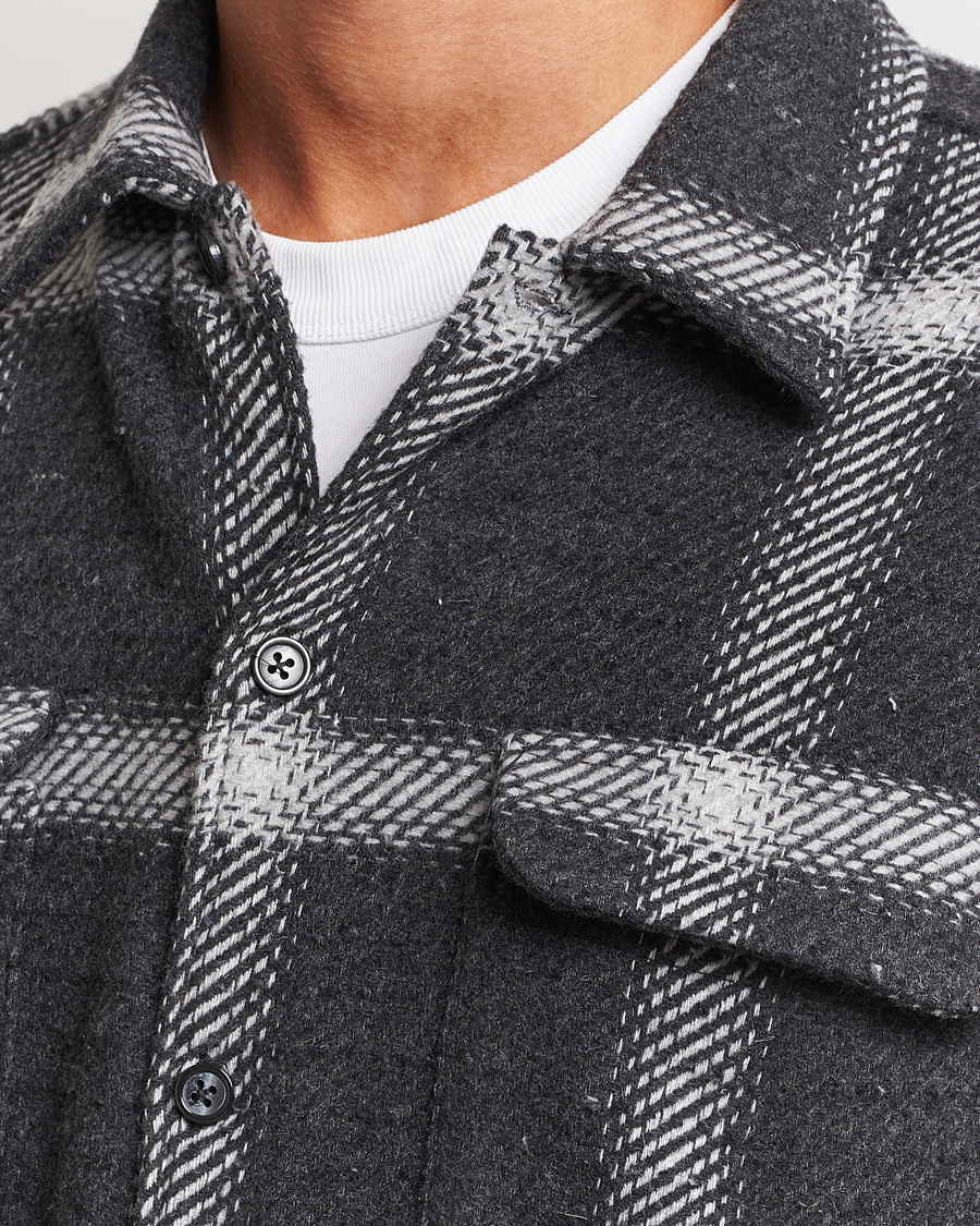 Herren | Hemden | Samsøe Samsøe | Samsøe & Samsøe Castor Checked Overshirt Black Multi