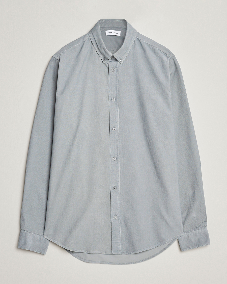 Herren | Freizeithemden | Samsøe & Samsøe | Liam Baby Cord Shirt High Rise Grey